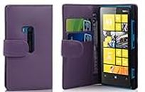 cadorabo Book Case works with Nokia Lumia 920 in PASTEL PURPLE - with Stand Function and Card Slot made of Smooth Faux Leather - Wallet Etui Cover Pouch PU Leather Flip