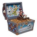 Enesco Disney Traditions by Jim Shore Peter Pan Treasure Chest Captain Hook and SMEE Scene Figurine, 8.5 Inch, Multicolor