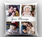 Print Personalized Photo Printed White Satin Blend Decorative Pillow/Cushion Filler, Valentine Day, Birthday,Anniversary,Mother's & Father's Day 12X12 Inch (C -Design), Standard (White Pillow01)