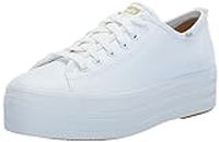 Keds Triple Up Leather, Sneaker Womens, White Leather, 7 Medium, White Leather, 7