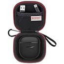 BOVKE Carrying Case for Bose QuietComfort Earbuds II/Bose QC Earbuds 2 Wireless Noise Cancelling in-Ear Headphones, Extra Mesh Pocket for Cables and Eartips, Black+Black (Case Only)
