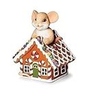 Roman Charming Tails Mouse in Gingerbread House Figurine 3 Inch Multicolor