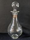 VINTAGE GLASS PERFUME SCENT COLOGNE BOTTLE with Gold Decoration & Glass Stopper