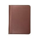Samsill Contrast Stitch Leather Padfolio – Lightweight & Stylish Business Portfolio for Men & Women – Resume Portfolio, 8.5” x 11” Writing Pad – Brown/Tan