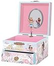 Musical Fairy Jewellery Box for Girls - Kids Music Box with Spinning Fairy and Mirror, Princess Gifts for Little Girls, Jewellery Boxes, Childrens Birthday Gift - Ages 3-10, Pink