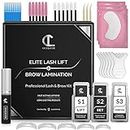 2 in 1 Lash Lift Kit and Brow Lamination Kit | Instant Perming, Lifting & Curling for Eyelashes & Eyebrows | Professional Salon Results Lasting 6-8 Weeks | Includes Glue & Supplies for 5+ Treatments