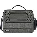 DOMISO 17" Multi-Functional Laptop Sleeve with Strap Business Briefcase Waterproof Messenger Shoulder Bag Handbag for 17"-17.3" Notebooks/Dell/Lenovo/Acer/HP/MSI, Black