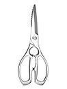 SimCoker Kitchen Scissors Heavy Duty, All-Steel Forged Multi-Function Kitchen Shears, Food Scissors for Kitchen Use Meat/Vegetables/Fish/Nuts,Dishwasher Safe, 3CR14 High Carbon Steel,5-Year Warranty