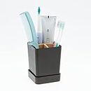Kids Electric Toothbrush Holders for Bathrooms Organizer Counter Tooth Brushing Storage and Toothpaste Holder Caddy Porta Cepillos De Dientes(Small Black)…