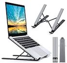 Laptop Stand for Desk, TEUMI Aluminum 5-Levels Adjustable Portable Computer Stand Laptop Cooling Pad, Ventilated Laptop Riser Compatible with MacBook Pro Air, Notebook, 10-15.6”