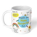 Akipi Thank You Teacher Personalized Mug - Custom Teacher'S Name - Best Teacher Gift - 11Oz Ceramic Coffee/Tea Cup (Pack Of 1) - 325 Ml