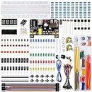 Miuzei Electronics Component Fun Kit with Supply Module, Jumper Wire, 830 Tie-Points Breadboard, Precision Potentiometer, Resistor, LED, Compatible with Arduino, Raspberry Pi