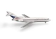 Herpa Miniatura del avión Delta Air Lines Boeing 727-100, Escala 1/500, Modelo prefabricado, maqueta de colleción, modelismo, Avion sin Soporte, Figura Metal