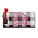 Zhung Ree Black White Buffalo Plaid Home Mailbox Coversï¼Å’ Letter Post Box Cover Wrap Decoration Welcome Home Garden Outdoor 25.5x21 inch