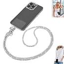 Pivdo Diamond Charm Phone Lanyard - Crossbody Sling, Mobile Holder Strap, Hands-Free Neck Hanging Chain Accessory, Compatible with iPhone & Most Smartphones, Charms for Phone Case