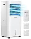 Pro Breeze 4-in-1 Air Cooler with 10 Litre Capacity, Remote Control, 3 Fan Speeds & LED Display. Powerful Evaporative Air Cooler with Built-in 7.5 Hour Timer & Automatic Oscillation for Home & Office