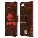 Head Case Designs sous Licence Officielle NFL Marbre Coloré Cleveland Browns Graphics Coque en Cuir à Portefeuille Compatible avec Apple iPhone 6 / iPhone 6s