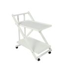 Folding Wooden Serving Unit Trolley kitchen Cart With Locking Wheels White Home