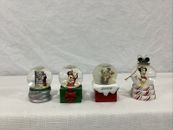 JCPenney Lot Of 4 Walt Disney MICKEY MOUSE Christmas Mini Snow Globes