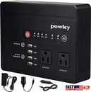 New Powkey 200W Portable Power Bank 39600mAh AC Outlet Laptop Phone USB Charger