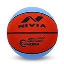 Nivia Rubber 633 Rubber Europa Basketball, Size 5 (Multicolour)