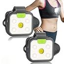 innofox Running Light, 2Pack Reflective Safety-Light for Runners, Rechargeable LED Light, Clip On Running Lights with Runners and Joggers for Camping, Hiking, Running, Outdoor Adventure (Cool Black)