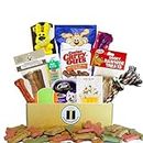 Barker Dog Box! Dog Gift Box with Dog Chew Toy and Treats! Dog Gift Basket for Old Dogs, New Dogs, Large Dogs, Puppy Dogs, Neighbor's Dogs and More! (Deluxe Barker Box)