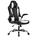 BestOffice Gaming Chair Ergonomic PC Video Game Chair Racing Computer Chair with Lumbar Support Flip Up Arms Headrest PU Leather Executive High Back Chair
