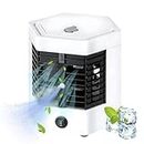 Drumstone ( LIMITED STOCK WITH 15 YEARS WARRANTY ) Mini Portable Air Conditioner, Personal Space Cooler Easy to fill water and mood led light Any Space like Home Office White