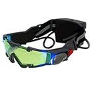 Spy Night Vision Goggles for Kids, Adjustable Spy Gear Night Mission Goggles with Flip-Out Lights Green Lens as Childrens Gift for Racing Bicycling Skiing to Protect Eyes