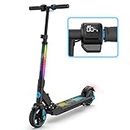 EVERCROSS EV06C Electric Scooter, Foldable Electric Scooter for Kids Ages 6-12, Up to 10 MPH & 5 Miles, LED Display, Colorful LED Lights, Lightweight Kids Electric Scooter (Black Blue)…