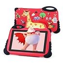 7 Inches Tablets for Kids, Android 13 Hd IPS Screen Display Kids Tablets, 2GB+32GB,WiFi, Dual Cameras, 2900mAh Long Battery Learning Educational Tablet for Toddlers Red