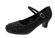 Lora Dora Girls Mary Jane Glitter Party Shoes, Black, 11 UK Child