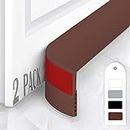 HIZH Door Draught Excluder,Draught Excluder Tape,self Adhesive Weather Stripping,Soundproof Door Seal,Door Draft Stopper Door Draft Blocker,2 Pack,Brown