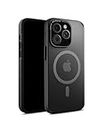 DailyObjects Black Nimbus Magnetic Protective Case Cover Compatible with iPhone 13 Pro | Camera & Body Protection | Anti Shock, Scratch Resistant | Precise Cutouts & Modern Design | Wireless Charging