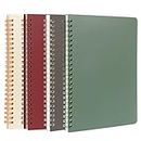 Songaa College Ruled Spiral Notebook A5 [4 Pack], PP Hardcover Spiral Notebook Ruled Lined Journal Notebook Bulk, 80 Sheets / 160 Pages Spiral Bound Notebook 5.7"x 8.3"