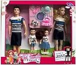 ROZZBY Family Doll Set | Includes Mom, Dad, Daughter & Son with Accessories (Multicolor)