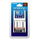 Panasonic Eneloop CC55N Smart and Quick Charger for AA & AAA Rechargeable Batteries,Input AC100V‐240V 50‐60HZ,Charging Output AA×2 1500mA AAA×2 550mA,Timer Control Charging-on,Full Charged-off.