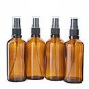 30-100ml Empty Amber Glass Glass Spray Bottles Spray Roller Bottles Mist Sprayer Refillable Containers for Essential Oils, Cleaning Products