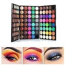 120 Vivid Colors Mini Eyeshadow Palette Matte and Shimmer - Professional 3 Layers Bright and Warm Colorful Eye Shadows Makeup Pallet Set (120 colors)