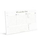 Bliss Collections To Do List Notepad, It's On the List, Magnetic Weekly and Daily Planner for Organizing and Tracking Grocery Lists, Appointments, Reminders, Priorities and Notes, 6"x9" (50 Sheets)