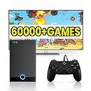 Retro Game Console 500G HDD- Video Game Console with 60000+Classic Games, External Hard Drive Compatible with 70+Emulators and 3D Games, Super Console for Windows 8.1/10/11, SATA 3.0/1*Controller