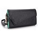 Kroo Clutch Wallet with Wristlet and Crossbody Strap for 5" Smartphone - Mint Green