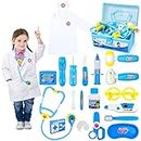 Doctor Kit Kids Toys for 2 3 4 Year Old Girl Boys, Dentist Kit Pretend Play Dress Up Game Medical Kit Costume Educational Toddler Toys for 2 3 4 5 6 + Year Old Boys Girls Birthday Gifts