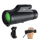 Usogood 10X42 Monocular Telescope High Power, Monoculars for Adults with BAK4 Prisms and FMC Lens, Compact Waterproof Monocular for Bird Watching Hiking Camping with Hand Strap