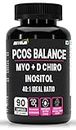 NutriJa PCOS Supplement - Myo Inositol 2000mg, D-Chiro-Inositol 50mg - 40:1 Ideal Ratio - (90 Capsules (30 Servings))