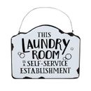 Self Service Establishment Laundry Metal Sign