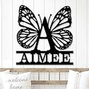 Personalized Metal Sign for Split Letter Metal Monogram Custom Butterfly wings Last Name Sign Home Decor Outdoors Family Wall Established Wedding Gift/Family Name Sign/Outdoor Name Sign/Anniversary