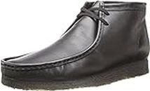 Clarks Men's Wallabee Boot, Black Leather, 7.5 UK