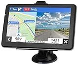 GPS Navigation for Car, Latest 2024 Map 7 inch Touch Screen Car GPS Navigator, Semi Trucker GPS Navigation System,Support Speed and Red Light Warning,Free Lifetime Updates Map